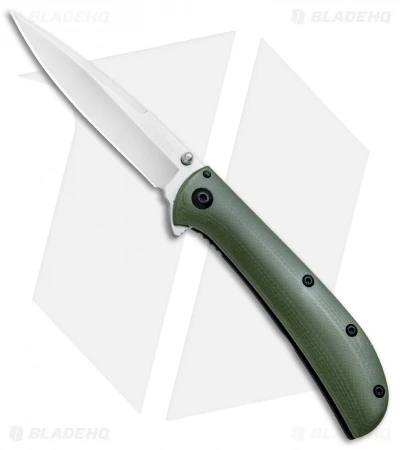 Kershaw Al Mar AM-3 Assisted Opening Knife Green G-10 (3" Satin) 2335GRN 1 Kershaw Al Mar AM-3 Assisted Opening Knife Green G-10 (3" Satin) 2335GRN