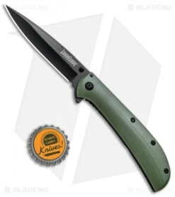 Kershaw Al Mar AM-4 Assisted Opening Knife Green G-10 (3.5" Black) 2330GRNBLK -Kershaw Kershaw Al Mar AM 4 Green G 10 Black 2330GRNBLK BHQ 71077 jr bottlecap 1