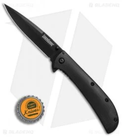 Kershaw Al Mar AM-4 Assisted Opening Knife Black G-10 (3.5" Black) 2330BLK -Kershaw Kershaw Al Mar AM 4 black G10 black BHQ 71078 er bottlecap