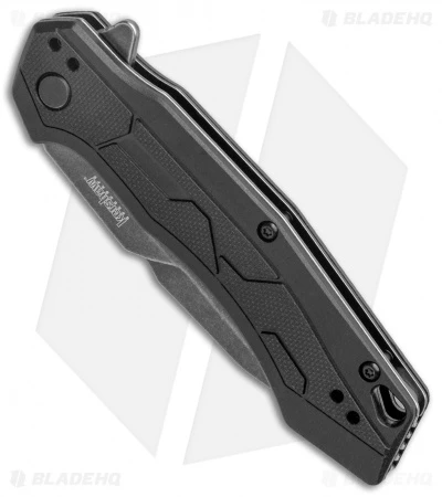 Kershaw Analyst Tanto Assisted Opening Knife Black FRN (3.25" BlackWash Serr) 2 Kershaw Analyst Tanto Assisted Opening Knife Black FRN (3.25" BlackWash Serr) - Image 2
