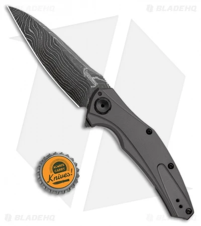 Kershaw Bareknuckle Sub Frame Lock Knife Gray Al (3.5" Damascus) 7777DAM 4 Kershaw Bareknuckle Sub Frame Lock Knife Gray Al (3.5" Damascus) 7777DAM - Image 4