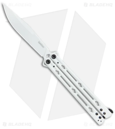 Kershaw Stormtrooper White Lucha Balisong Butterfly Knife (4.5" White) Blade HQ 1 Kershaw Stormtrooper White Lucha Balisong Butterfly Knife (4.5" White) Blade HQ