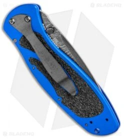 Kershaw Blur Assisted Opening Knife Blue Aluminum (3.375" Damascus) 1670NBDAM 7 Kershaw Blur Assisted Opening Knife Blue Aluminum (3.375" Damascus) 1670NBDAM -Kershaw Kershaw Blur Assisted Opening Knife Blue Aluminum Damascus 1670NBDAM BHQ 107880 kp side jr