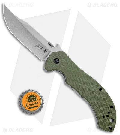 Kershaw Emerson CQC-10K Frame Lock Knife OD Green G-10 (3.5" Stonewash) 6030 4 Kershaw Emerson CQC-10K Frame Lock Knife OD Green G-10 (3.5" Stonewash) 6030 - Image 4
