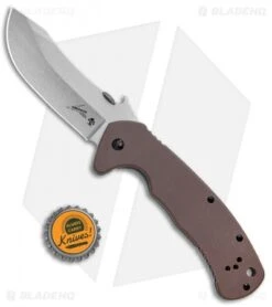 Kershaw CQC-11K Frame Lock Knife Brown G-10 (3.5" Stonewash) 6031 -Kershaw Kershaw CQC 11K FL Brown G 10 SW 6031 BHQ 52195 jr bottlecap