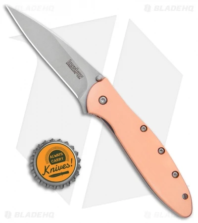 Kershaw Copper Leek Assisted Opening Knife (3" Stonewash) 1660CU 4 Kershaw Copper Leek Assisted Opening Knife (3" Stonewash) 1660CU - Image 4