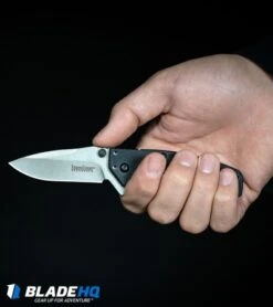 Kershaw Cryo Assisted Opening Flipper Knife Black G-10 (2.75" Stonewash) 1555G10 -Kershaw Kershaw Cryo Assisted Opening Flipper Knife Black G 10 D2 Exclusive BHQ 91319 kp in hand web 11