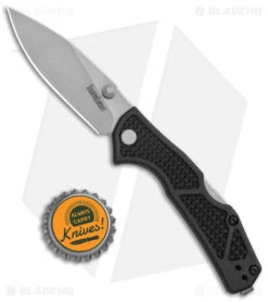 Kershaw Debris Lockback Folding Knife Black GFN (2.75" Stonewash) 2034 -Kershaw Kershaw Debris LB Folding Black FRN SW 2034 BHQ 142894 jr bottlecap