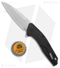 Kershaw Dividend Assisted Opening Knife Black (3" Stonewash 20CV) 1812BLK -Kershaw Kershaw Dividend Assisted Opening Black SW BHQ 76656 jr bottlecap