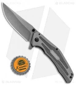 Kershaw Duojet A/O Frame Lock Knife Gray SS/Carbon Fiber (3.25" Gray) 8300 -Kershaw Kershaw Duojet AO FL Gray SS CF Gray 8300 BHQ 80590 jr bottlecap