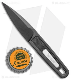 Kershaw Electron Dagger Fixed Blade Knife Black GFN (2.4" Black GFN) 1396 -Kershaw Kershaw Electron Dagger Fixed Blade Black GFN Black BHQ 139788 jr bottlecap