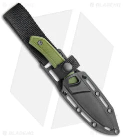 Kershaw Deschutes Caper Fixed Blade Knife Green (3.3" Stonewash) 1882 -Kershaw Kershaw Fixed Blade Green SW 1882 jr sheath