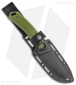 Kershaw Deschutes Skinner Fixed Blade Knife Green (3.9" Stonewash) 1883 -Kershaw Kershaw Fixed Blade Green SW 1883 jr sheath
