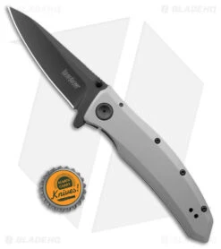 Kershaw Grid Assisted Opening Flipper Knife (3.75" Black) 2200 -Kershaw Kershaw Grid Assisted Opening Flipper Black BHQ 34464 jr bottlecap