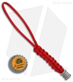 Kershaw Knives Tied Red Paracord Lanyard + Kershaw Bead -Kershaw Kershaw Knives Tied Red Paracord lanyard kershaw bead BHQ 82620 er bottlecap