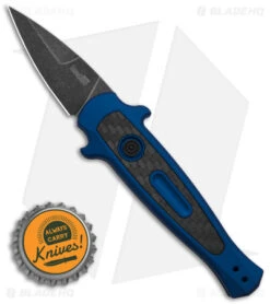 Kershaw Launch 12 CA Legal Mini Stiletto Automatic Knife Blue/CF (1.9" Black SW) -Kershaw Kershaw Launch 12 CA Legal mini Stiletto Automatic Knife Blue CF 1in Black SW BHQ 145126 td size