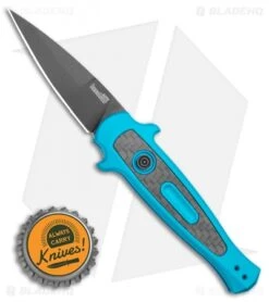 Kershaw Launch 12 Mini Stiletto Automatic Knife Teal (2.5" Black) -Kershaw Kershaw Launch 12 Mini Stiletto Automatic Knife Teal 2.5 Black KER7125TEALBLK BHQ 116323 LS Bottlecap