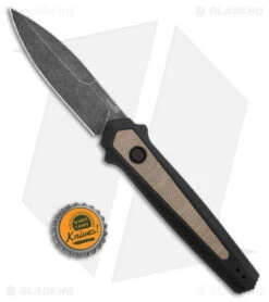 Kershaw Launch 15 MagnaCut Automatic Knife Aluminum/Micarta (3.8" Black SW) 7950 -Kershaw Kershaw Launch 15 Knife Black Micarta BW BHQ 178514 jr bottlecap