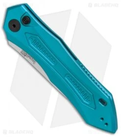 Kershaw Launch 6 Automatic Knife Teal (3.75" Stonewash) 7800TEALSW -Kershaw Kershaw Launch 6 Teal SW BHQ 89520 er spine