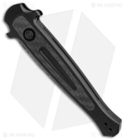 Kershaw -Kershaw Kershaw Launch 8 Stiletto Automatic Knife Black CF 3in Damascus BHQ 145172 td spine