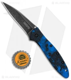 Kershaw Leek Spring Assisted Knife A/O Digital Blue (3" Black SW) 1660DBLU 7 Kershaw Leek Spring Assisted Knife A/O Digital Blue (3" Black SW) 1660DBLU -Kershaw Kershaw Leek A O Digital Blue Blackwash KS1660DBLU BHQ 102811 jr bottlecap