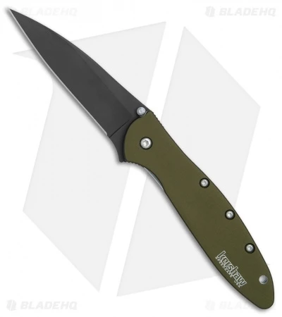 Kershaw Leek Assisted Opening Knife OD Green (3" Black ) 1660OLBLK 1 Kershaw Leek Assisted Opening Knife OD Green (3" Black ) 1660OLBLK