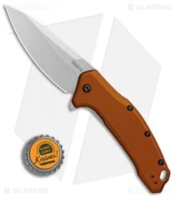 Kershaw Link Drop Point Knife Flat Dark Earth Aluminum (3.25" Stonewash) 7 Kershaw Link Drop Point Knife Flat Dark Earth Aluminum (3.25" Stonewash) -Kershaw Kershaw Link Drop Flat Dark Earth Aluminum SW BHQ 85194 er bottlecap