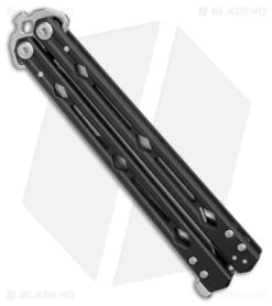 Kershaw Lucha Balisong Butterfly Knife Black (4.5" Stonewash) 5150BLK -Kershaw Kershaw Lucha Balisong Butterfly Black SW BHQ 117073 jr side