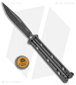 Kershaw Lucha Balisong Butterfly Knife Blackwash (4.5" Blackwash) -Kershaw Kershaw Lucha Balisong Butterfly Blackwash 5150BW BHQ 117528 jr bottlecap
