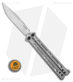 Kershaw Lucha Balisong Butterfly Knife Stainless Steel (4.5" Stonewash) 5150 7 Kershaw Lucha Balisong Butterfly Knife Stainless Steel (4.5" Stonewash) 5150 -Kershaw Kershaw Lucha Balisong Butterfly Knife Stainless Steel 4in SW BHQ 105983 td size