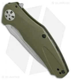 Kershaw Natrix A/O Sub-Frame Lock Knife OD Green G-10 (3.25" Stonewash) 7007OL -Kershaw Kershaw Natrix AO OD Green G10 SW BHQ 79760 er spine
