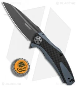 Kershaw Natrix Sub-Frame Lock Knife Blue G-10/Carbon Fiber (3.25" Gray) 7007CF -Kershaw Kershaw Natrix Blue G10 CF Gray BHQ 80570 er bottlecap