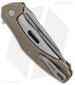 Kershaw Natrix Sub-Frame Lock Knife Tan G-10 (3.25" Stonewash) 7007TAN -Kershaw Kershaw Natrix Sub FL Tan G 10 SW KS7007TAN BHQ 88101 jr side