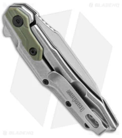 Kershaw Salvage Reverse Tanto Spring Assisted Knife Steel/GFN (2.9" SW) 1369 -Kershaw Kershaw Salvage Reverse Tanto SA Steel Green GFN SW BHQ 139779 jr side