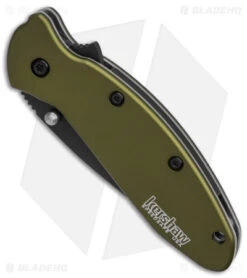 Kershaw -Kershaw Kershaw Scallion Assisted Opening Knife Olive 2in Black BHQ 11769 td spine