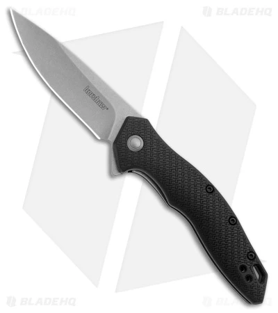Kershaw Shoreline Liner Lock Assisted Knife Black FRN (3.25" Stonewash) 1845 1 Kershaw Shoreline Liner Lock Assisted Knife Black FRN (3.25" Stonewash) 1845