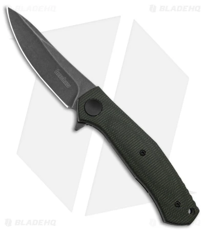 Kershaw Sinkevich Concierge Liner Lock Knife Green Micarta (3.25" Black SW) 1 Kershaw Sinkevich Concierge Liner Lock Knife Green Micarta (3.25" Black SW)
