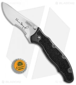 Kershaw Steven Seagal 1680ST Liner Lock Knife Ray Skin (3.5" Polish Serr) XXXX -Kershaw Kershaw Steven Seagal 1680ST ray skin polish serr BHQ 67699 er size