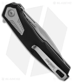 Kershaw Tremolo Spring Assisted Opening Knife Black GFN (3.1" Stonewash) -Kershaw Kershaw Tremolo Spring Assisted Opening Knife Black GFN 3in Stonewash BHQ 120523 td side