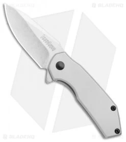 Kershaw Valve Frame Lock Knife Bead Blast Stainless Steel (2.25" Stonewash) 1375