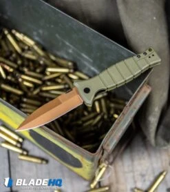 Kershaw XCOM Liner Lock Knife Desert Warrior GFN (3.6" Copper) Exclusive -Kershaw Kershaw XCOM Liner Lock Knife Desert Warrior GFN Copper Exclusive BHQ 103239 kp brass WEB