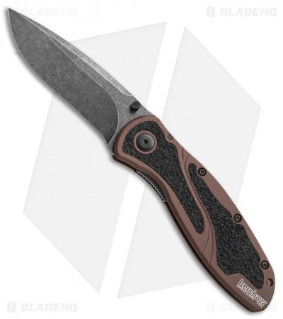 Kershaw Blur Assisted Opening Knife Brown (BlackWash Elmax) 1670BWBR 1 Kershaw Blur Assisted Opening Knife Brown (BlackWash Elmax) 1670BWBR