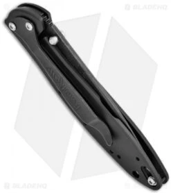 Kershaw Leek Assisted Opening Knife Black (3" Damascus) 1660DAMBK 8 Kershaw Leek Assisted Opening Knife Black (3" Damascus) 1660DAMBK -Kershaw kershaw black damascus plain 1660damckt leek side