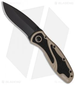 Kershaw Blur Assisted Opening Knife Desert Sand (3.375" Black) 1670DSBLK