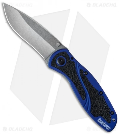Kershaw Blur Assisted Opening Knife Navy Blue (3.375" Stonewash) 1670NBSW 1 Kershaw Blur Assisted Opening Knife Navy Blue (3.375" Stonewash) 1670NBSW