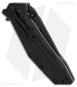 Kershaw Brawler Assisted Opening Knife (3.25" BlackWash) 1990BW -Kershaw kershaw brawler black blackwash KS1990BW BHQ 49613 er side