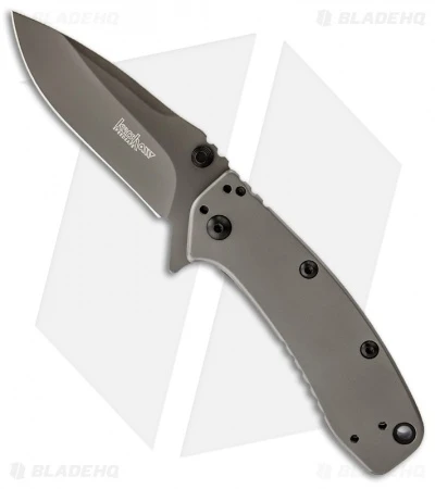 Kershaw Cryo II Assisted Opening Knife (3.25" Gray) 1556TI 1 Kershaw Cryo II Assisted Opening Knife (3.25" Gray) 1556TI