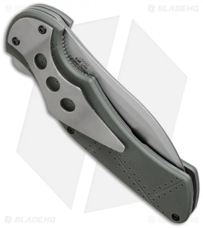 Kershaw Junkyard Dog II Liner Lock Knife Gray G10 (3.75" Bead Blast Serr) 1725ST 3 Kershaw Junkyard Dog II Liner Lock Knife Gray G10 (3.75" Bead Blast Serr) 1725ST - Image 3