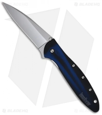 Kershaw Leek Assisted Opening Knife Blue Smoke (3" Bead Blast) 1660BB 1 Kershaw Leek Assisted Opening Knife Blue Smoke (3" Bead Blast) 1660BB
