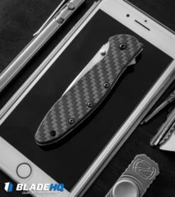 Kershaw Leek Assisted Opening Knife Carbon Fiber (3" Stonewash) 1660CF -Kershaw kershaw leek cf sw 1660cf BHQ 52168 dl